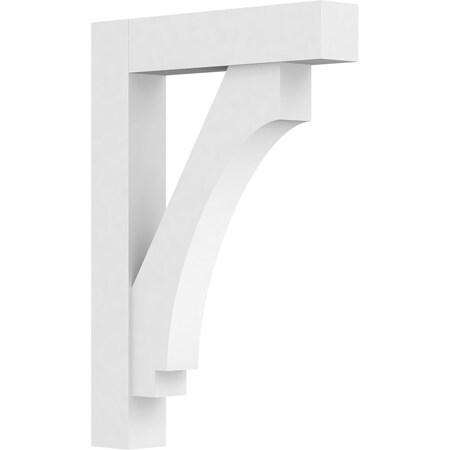 Ekena Millwork Standard Imperial Architectural Grade PVC Bracket With Block Ends, 3"W x 18"D x 24"H BKTP03X18X24IMP05